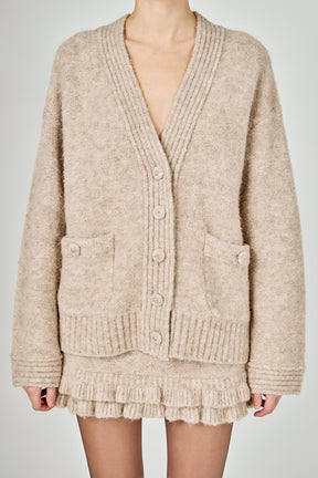 ENDLESS ROSE - Fuzzy Oversized Cardigan - SWEATERS & KNITS available at Objectrare