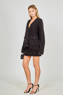 ENDLESS ROSE - Knit Ruffles Mini Skirt - SKIRTS available at Objectrare