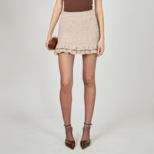 ENDLESS ROSE - Knit Ruffles Mini Skirt - SKIRTS available at Objectrare