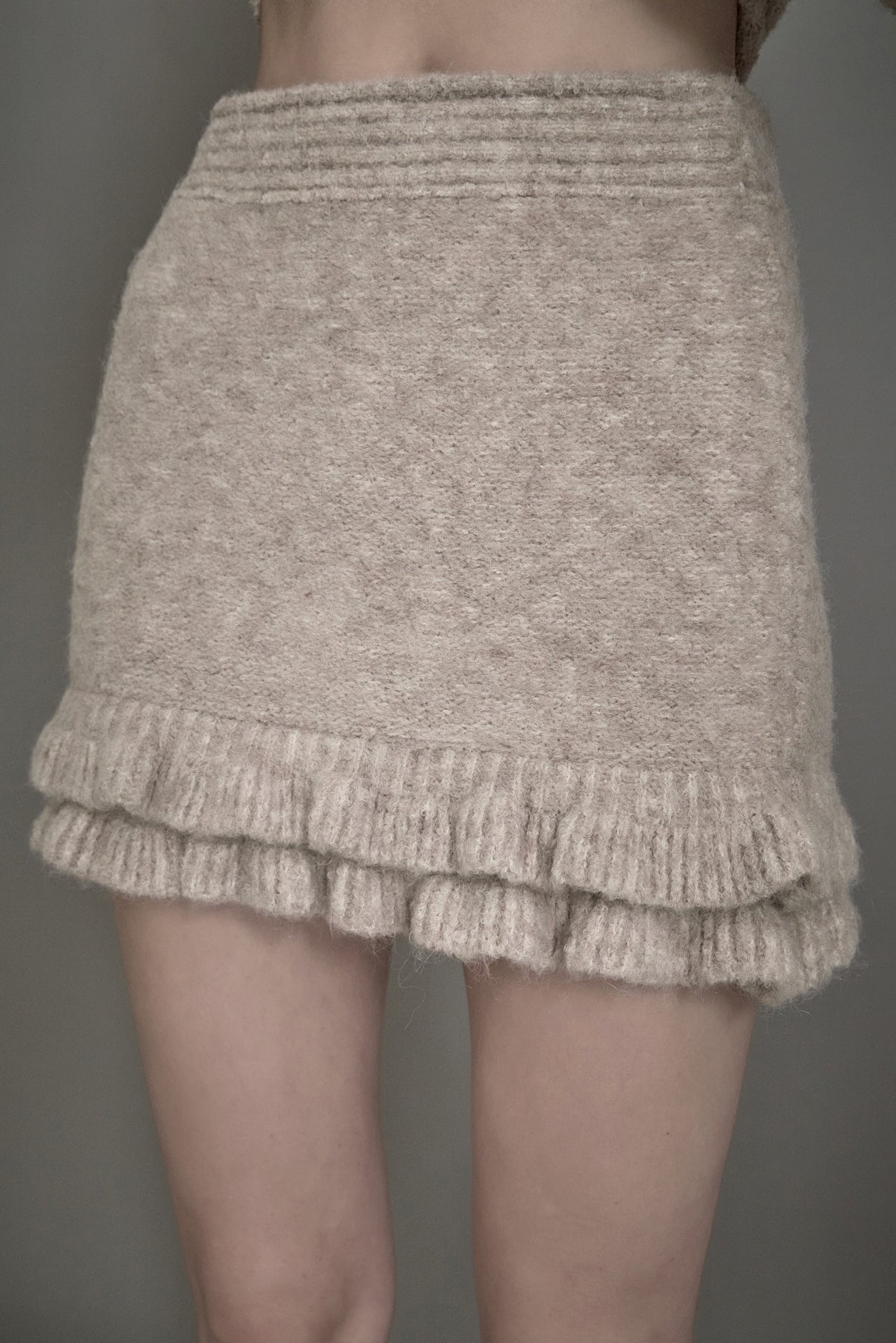 ENDLESS ROSE - Knit Ruffles Mini Skirt - SKIRTS available at Objectrare