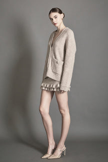 ENDLESS ROSE - Knit Ruffles Mini Skirt - SKIRTS available at Objectrare