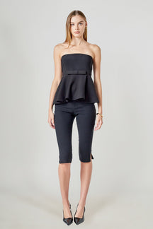 ENDLESS ROSE - Strapless Flared Top - TOPS available at Objectrare
