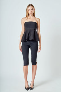 Strapless Flared Top