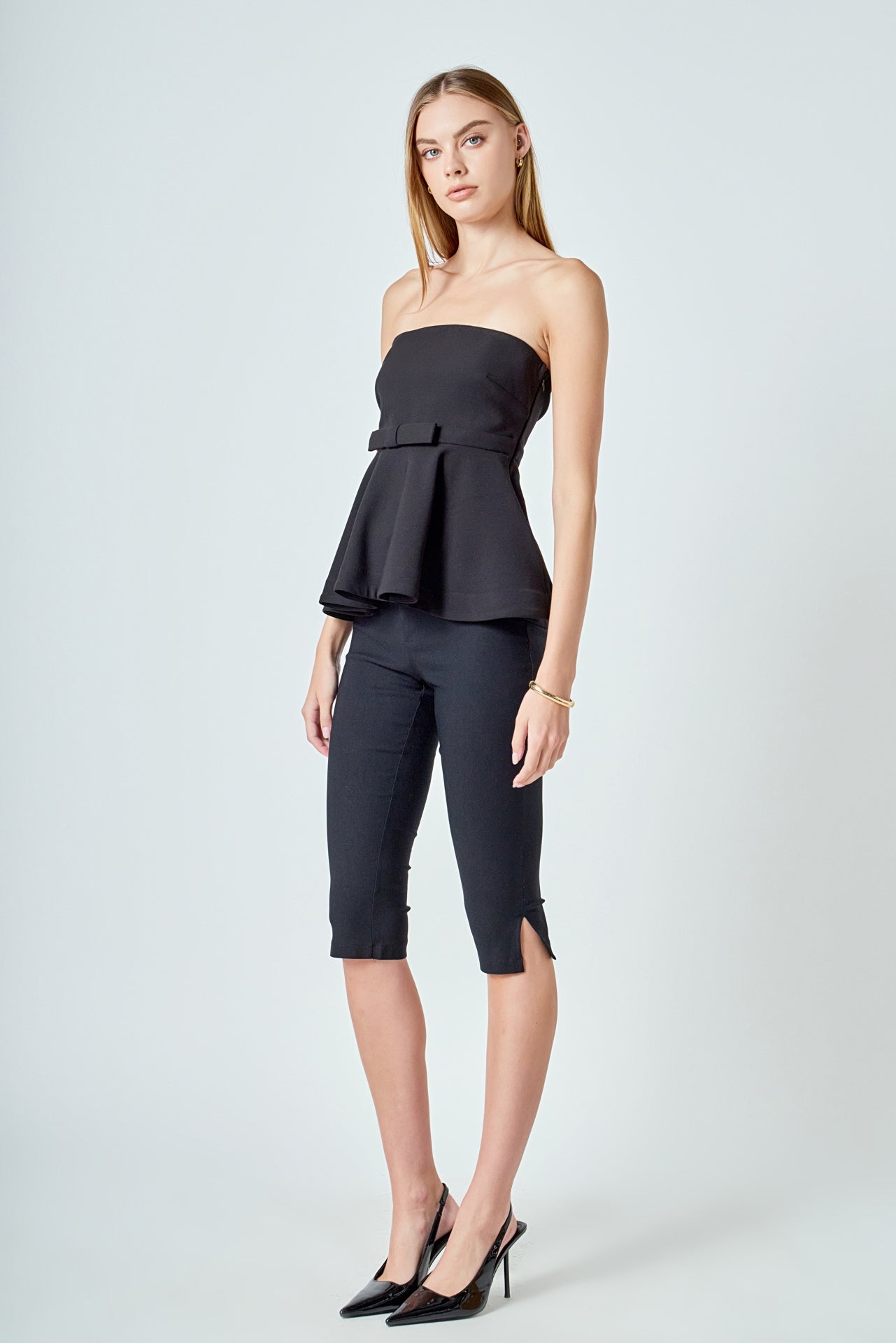 Strapless Flared Top