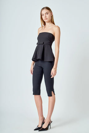 Strapless Flared Top