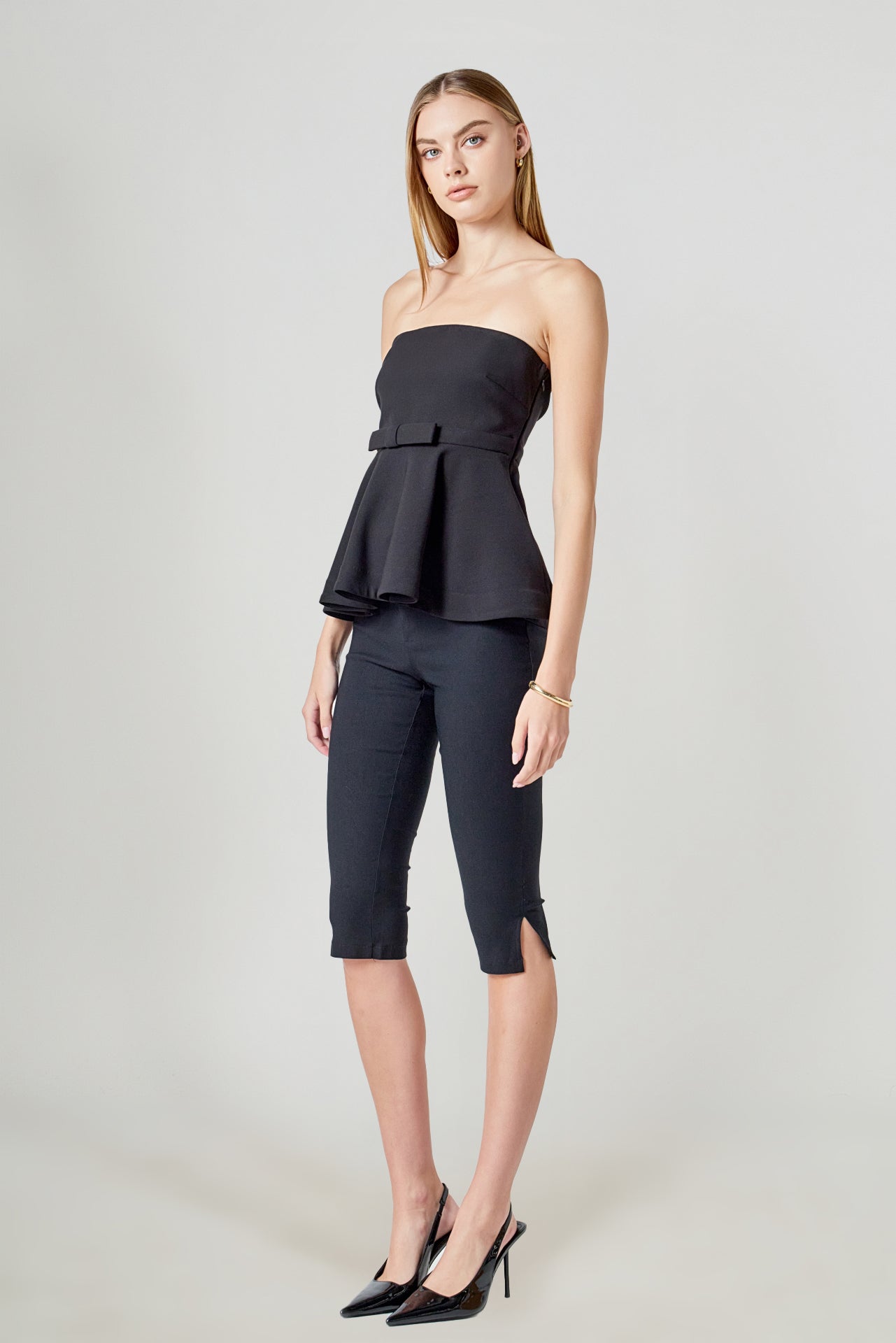 ENDLESS ROSE - Strapless Flared Top - TOPS available at Objectrare
