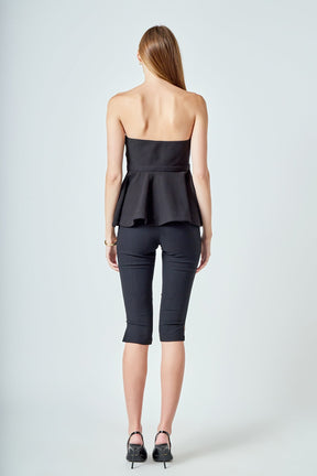 Strapless Flared Top