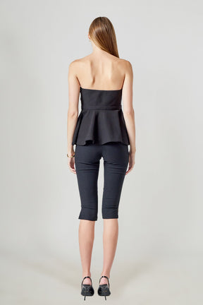ENDLESS ROSE - Strapless Flared Top - TOPS available at Objectrare