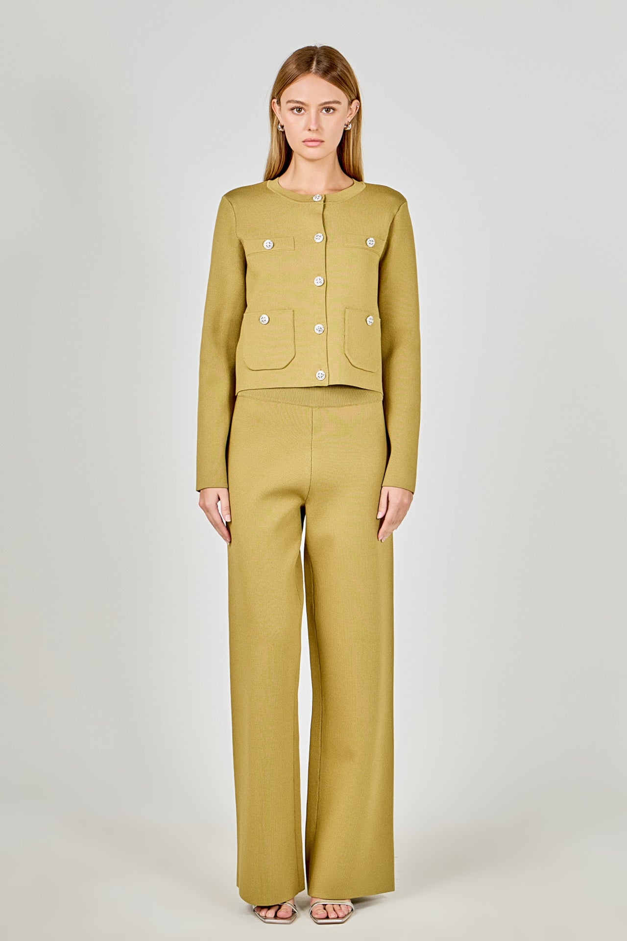 ENDLESS ROSE - Knit Long Sleeve Cardigan with Pockets - SWEATERS & KNITS available at Objectrare