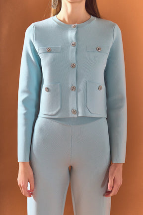 ENDLESS ROSE - Knit Long Sleeve Cardigan with Pockets - SWEATERS & KNITS available at Objectrare