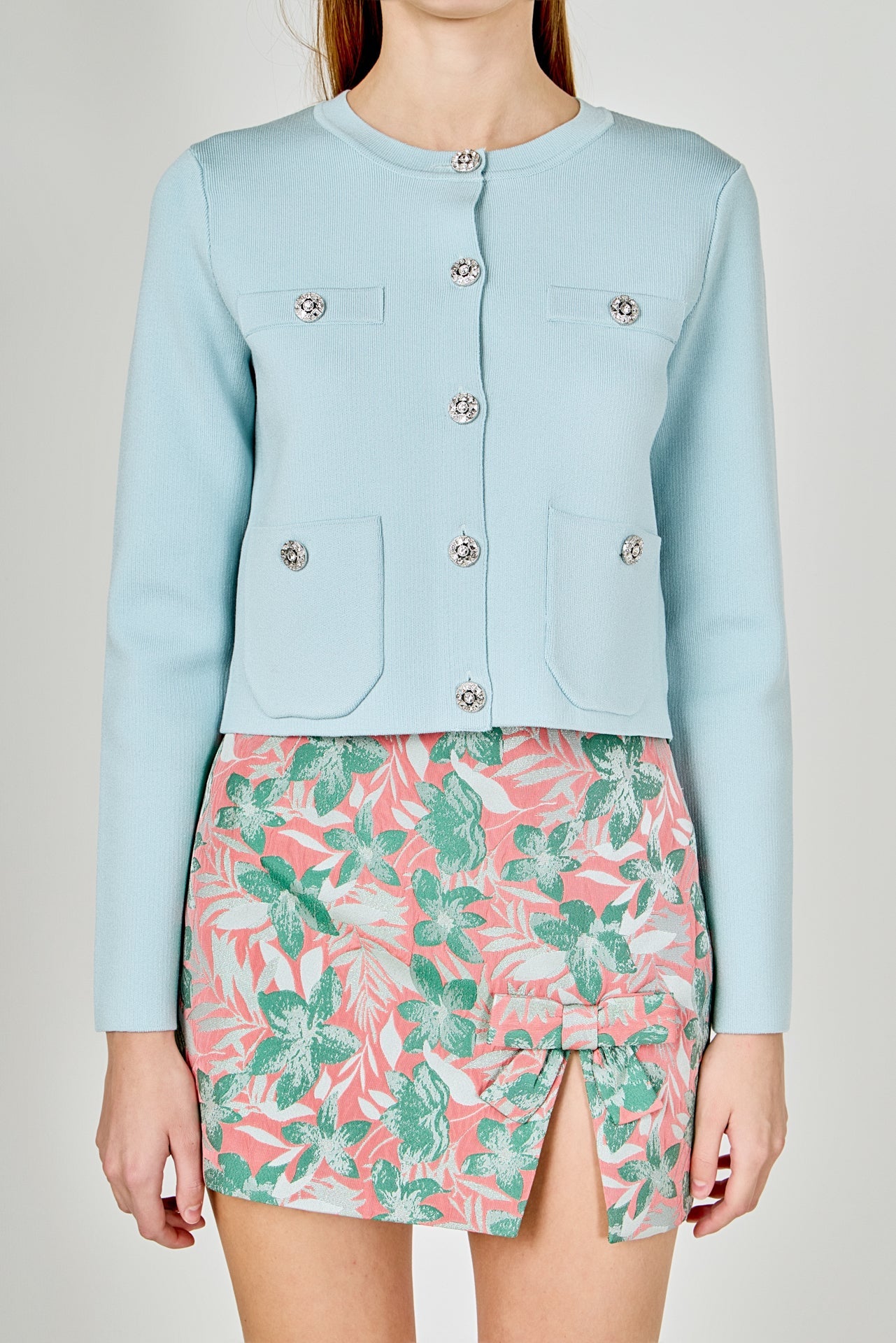 ENDLESS ROSE - Knit Long Sleeve Cardigan with Pockets - SWEATERS & KNITS available at Objectrare