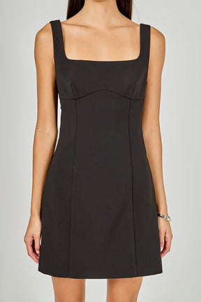 Back Bow Sleeveless Mini Dress