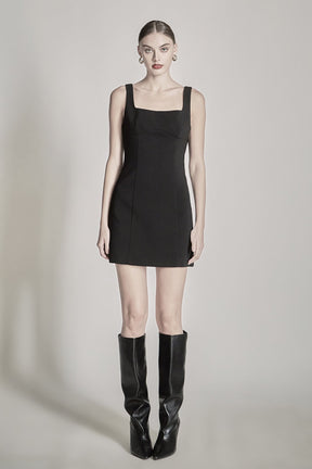 ENDLESS ROSE - Back Bow Sleeveless Mini Dress - DRESSES available at Objectrare