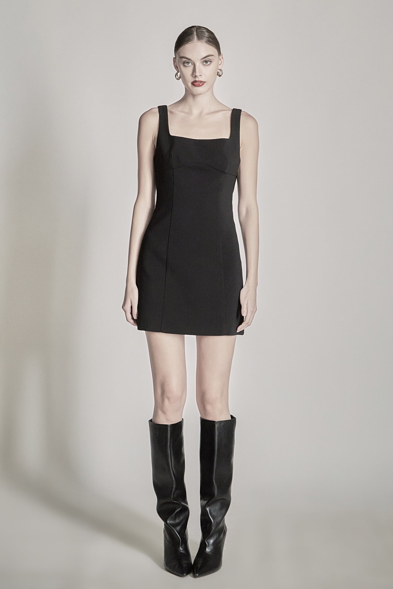 ENDLESS ROSE - Back Bow Sleeveless Mini Dress - DRESSES available at Objectrare