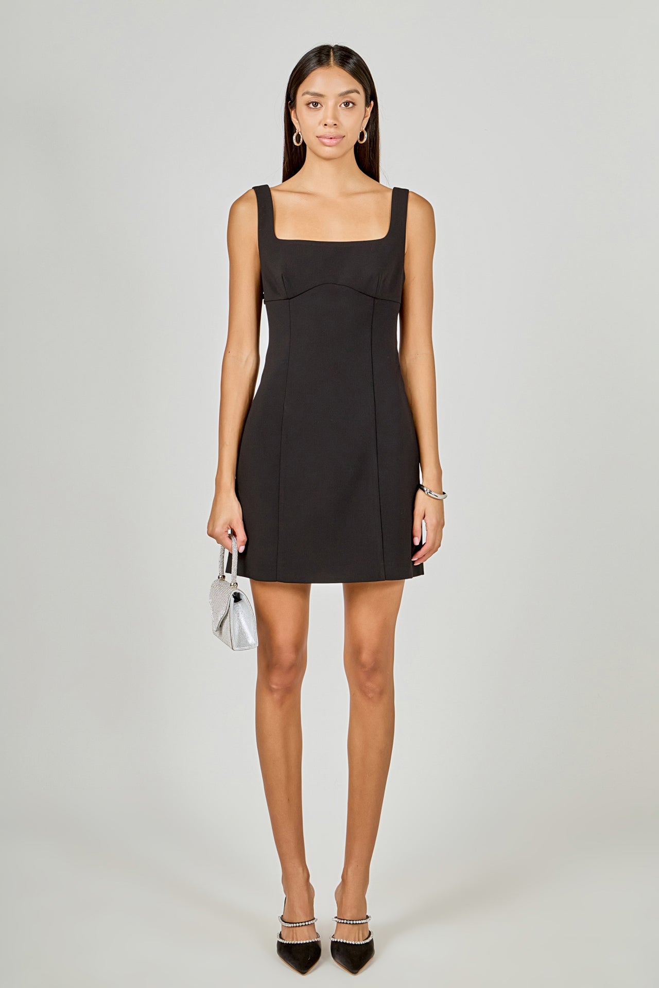 ENDLESS ROSE - Back Bow Sleeveless Mini Dress - DRESSES available at Objectrare