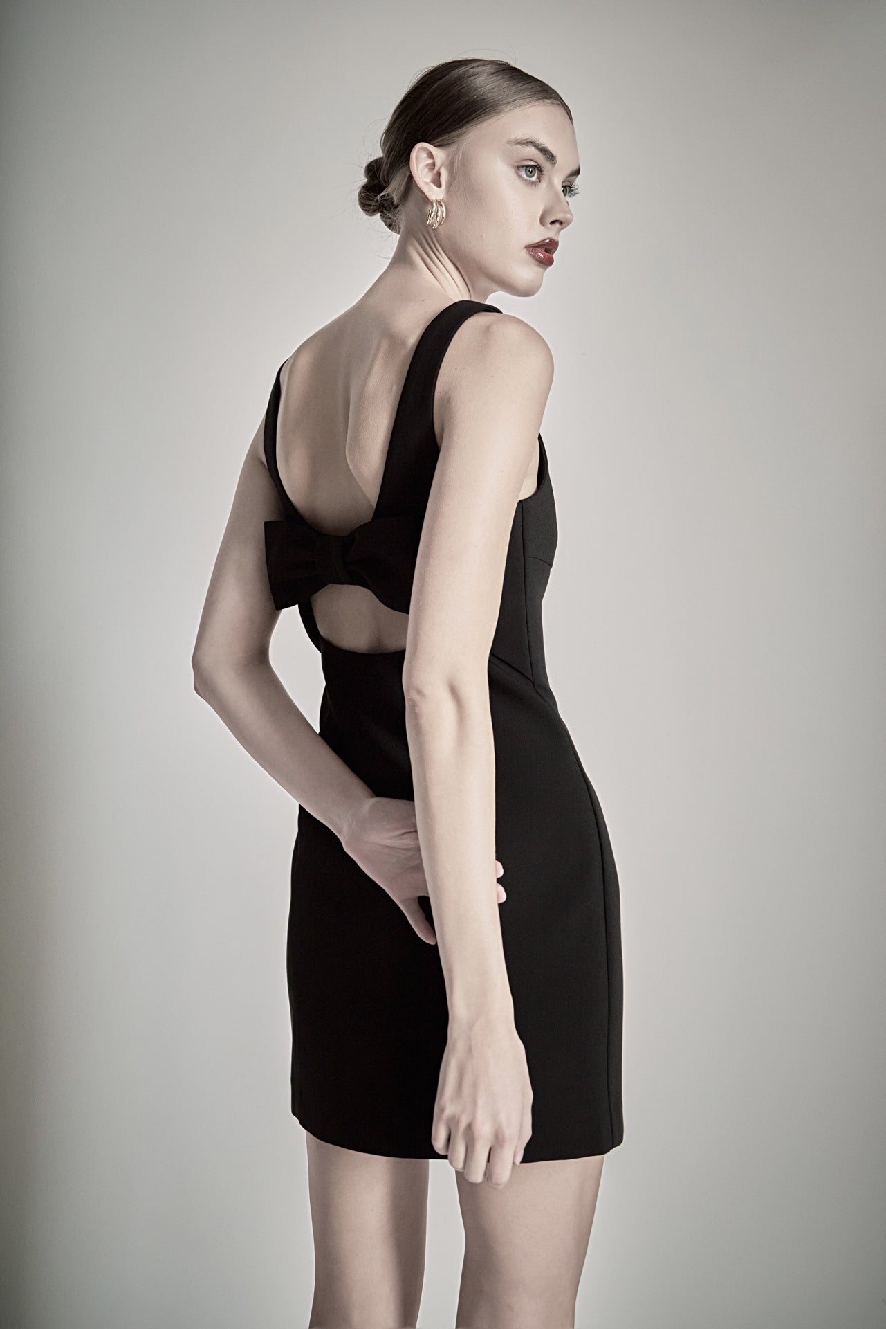 ENDLESS ROSE - Back Bow Sleeveless Mini Dress - DRESSES available at Objectrare