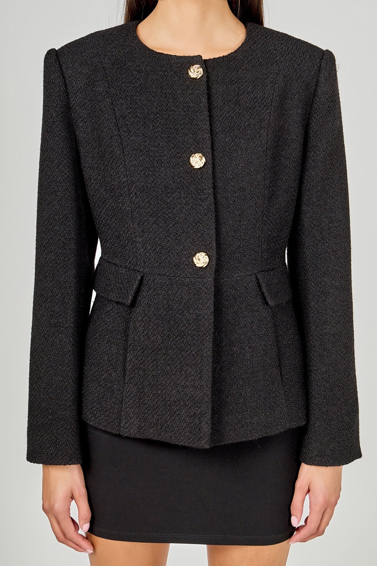 ENDLESS ROSE - Round Neck Blazer - BLAZERS available at Objectrare