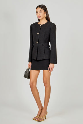 ENDLESS ROSE - Round Neck Blazer - BLAZERS available at Objectrare