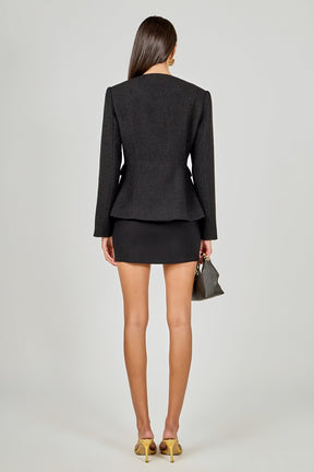 ENDLESS ROSE - Round Neck Blazer - BLAZERS available at Objectrare