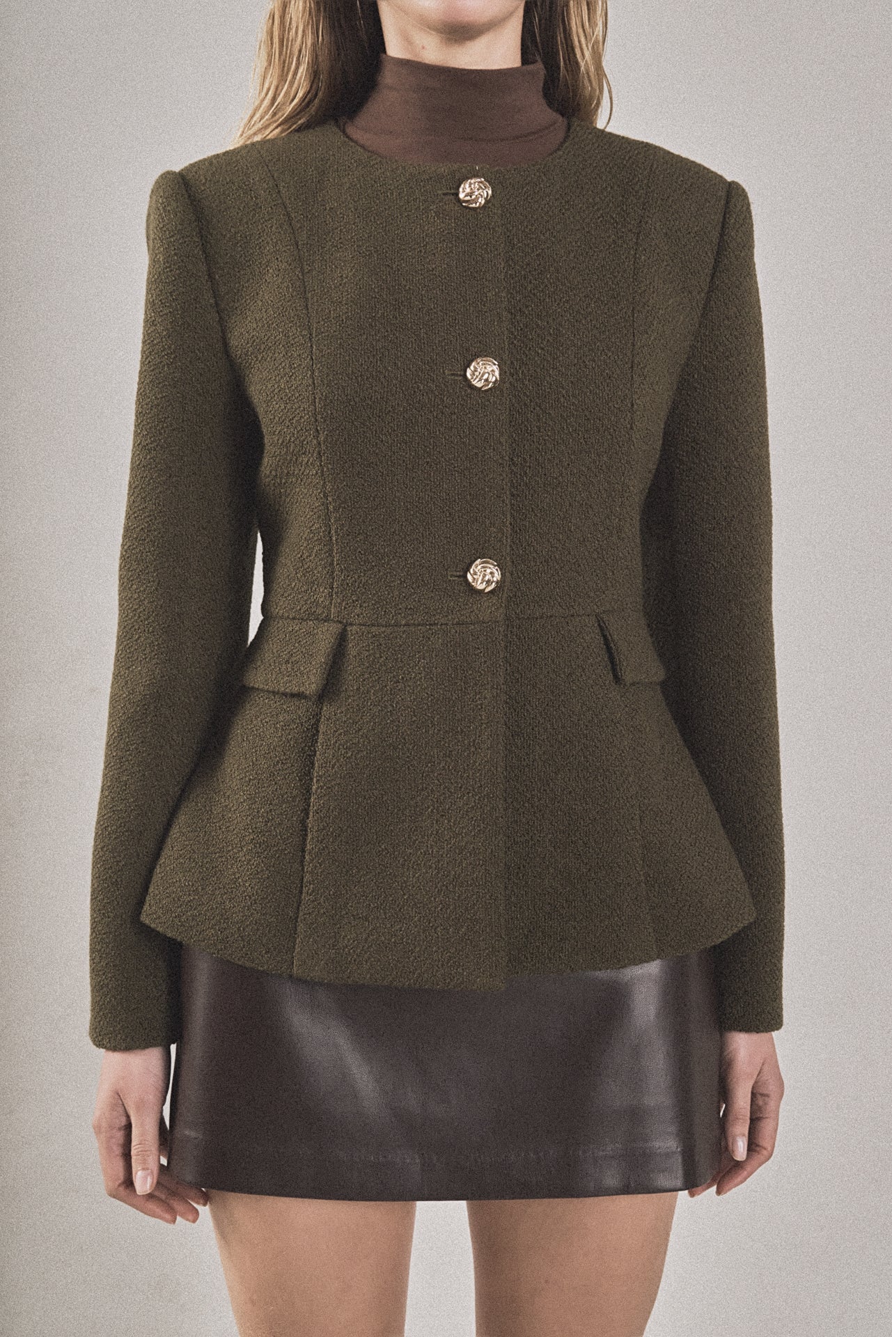 ENDLESS ROSE - Round Neck Blazer - BLAZERS available at Objectrare