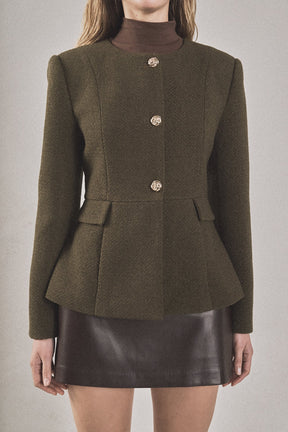 ENDLESS ROSE - Round Neck Blazer - BLAZERS available at Objectrare