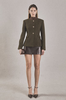 ENDLESS ROSE - Round Neck Blazer - BLAZERS available at Objectrare