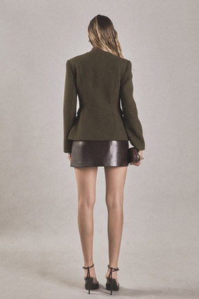 ENDLESS ROSE - Round Neck Blazer - BLAZERS available at Objectrare