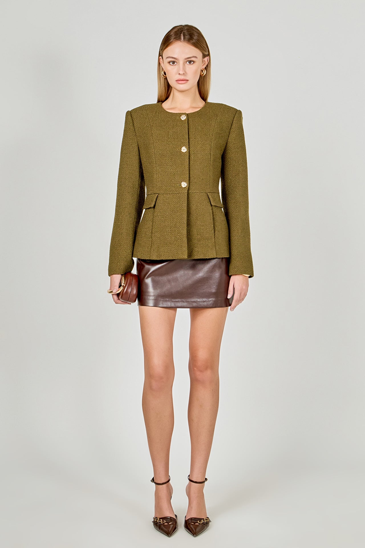 ENDLESS ROSE - Round Neck Blazer - BLAZERS available at Objectrare