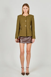 ENDLESS ROSE - Round Neck Blazer - BLAZERS available at Objectrare