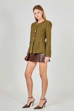 ENDLESS ROSE - Round Neck Blazer - BLAZERS available at Objectrare