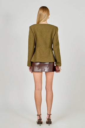 ENDLESS ROSE - Round Neck Blazer - BLAZERS available at Objectrare