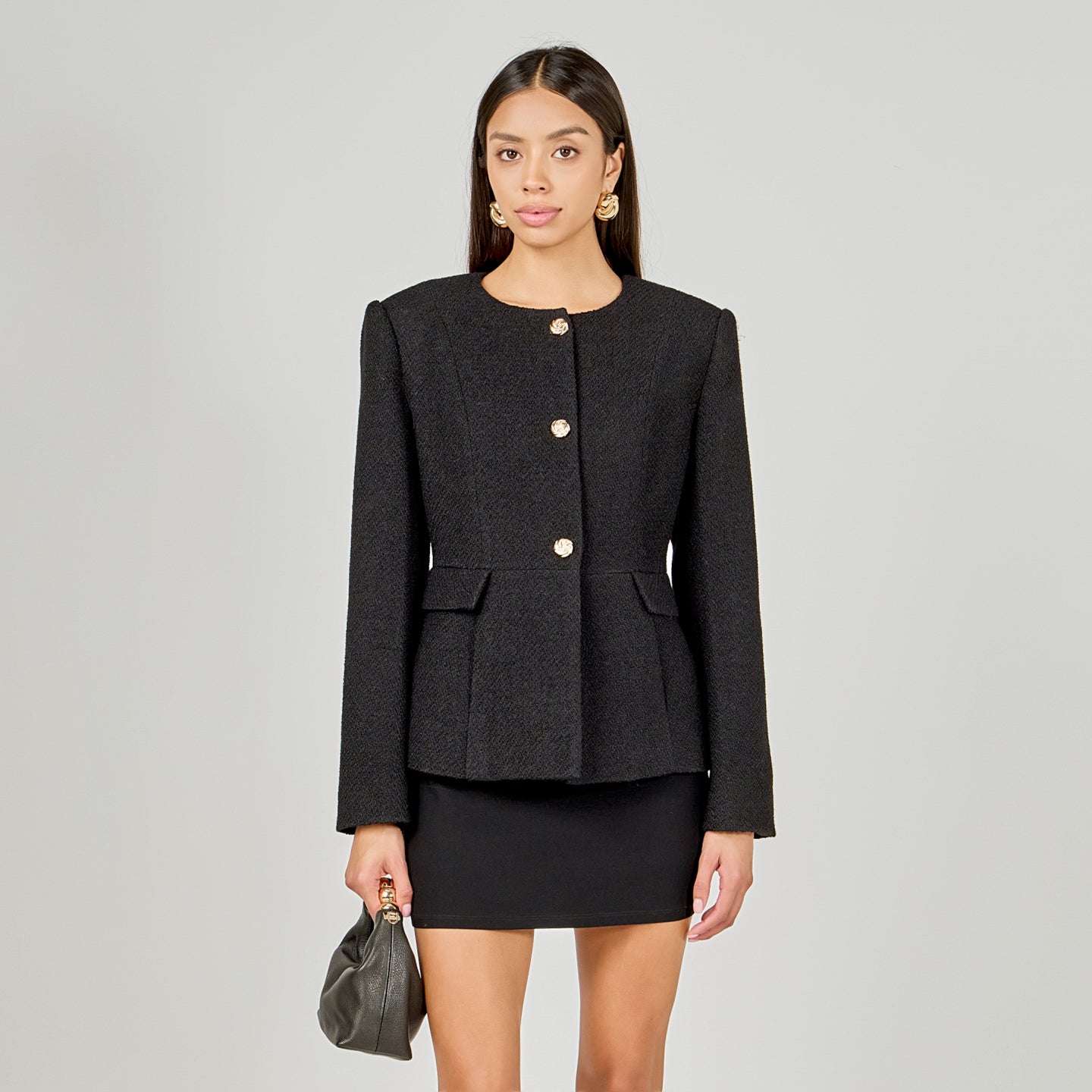 ENDLESS ROSE - Round Neck Blazer - BLAZERS available at Objectrare