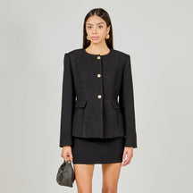 ENDLESS ROSE - Round Neck Blazer - BLAZERS available at Objectrare
