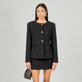 ENDLESS ROSE - Round Neck Blazer - BLAZERS available at Objectrare