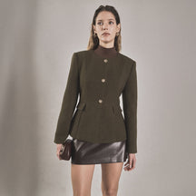 ENDLESS ROSE - Round Neck Blazer - BLAZERS available at Objectrare