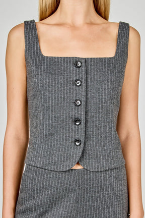 ENDLESS ROSE - Stretch Knit Vest Top - SWEATERS & KNITS available at Objectrare