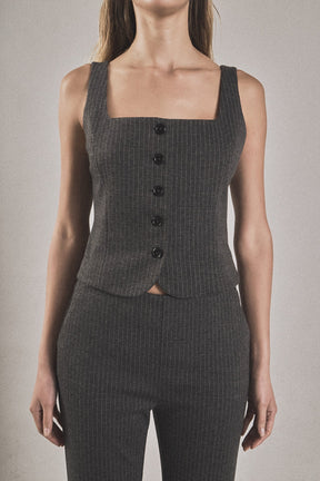 ENDLESS ROSE - Stretch Knit Vest Top - SWEATERS & KNITS available at Objectrare