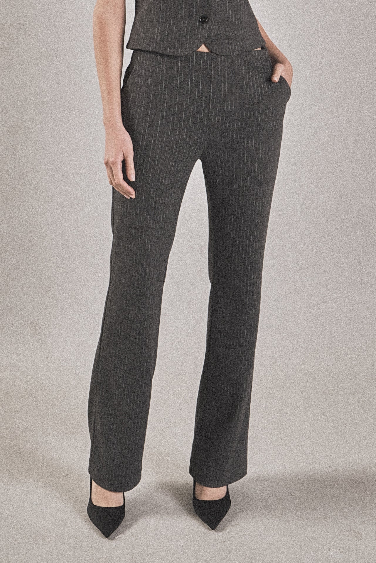 ENDLESS ROSE - Stretch Knit Flare Pants - PANTS available at Objectrare