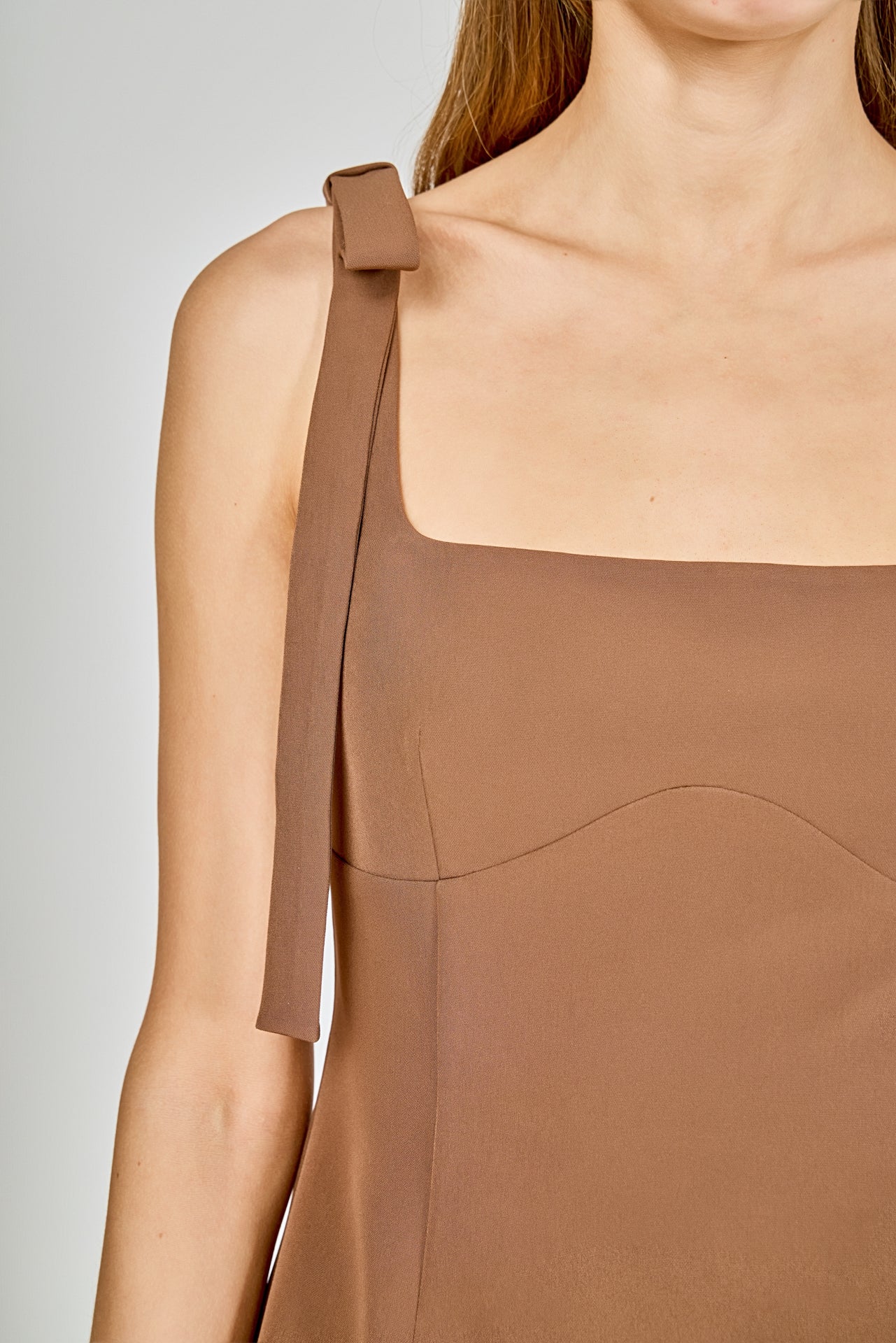 ENDLESS ROSE - Bow Tie Scoop Neck Mini Dress - DRESSES available at Objectrare