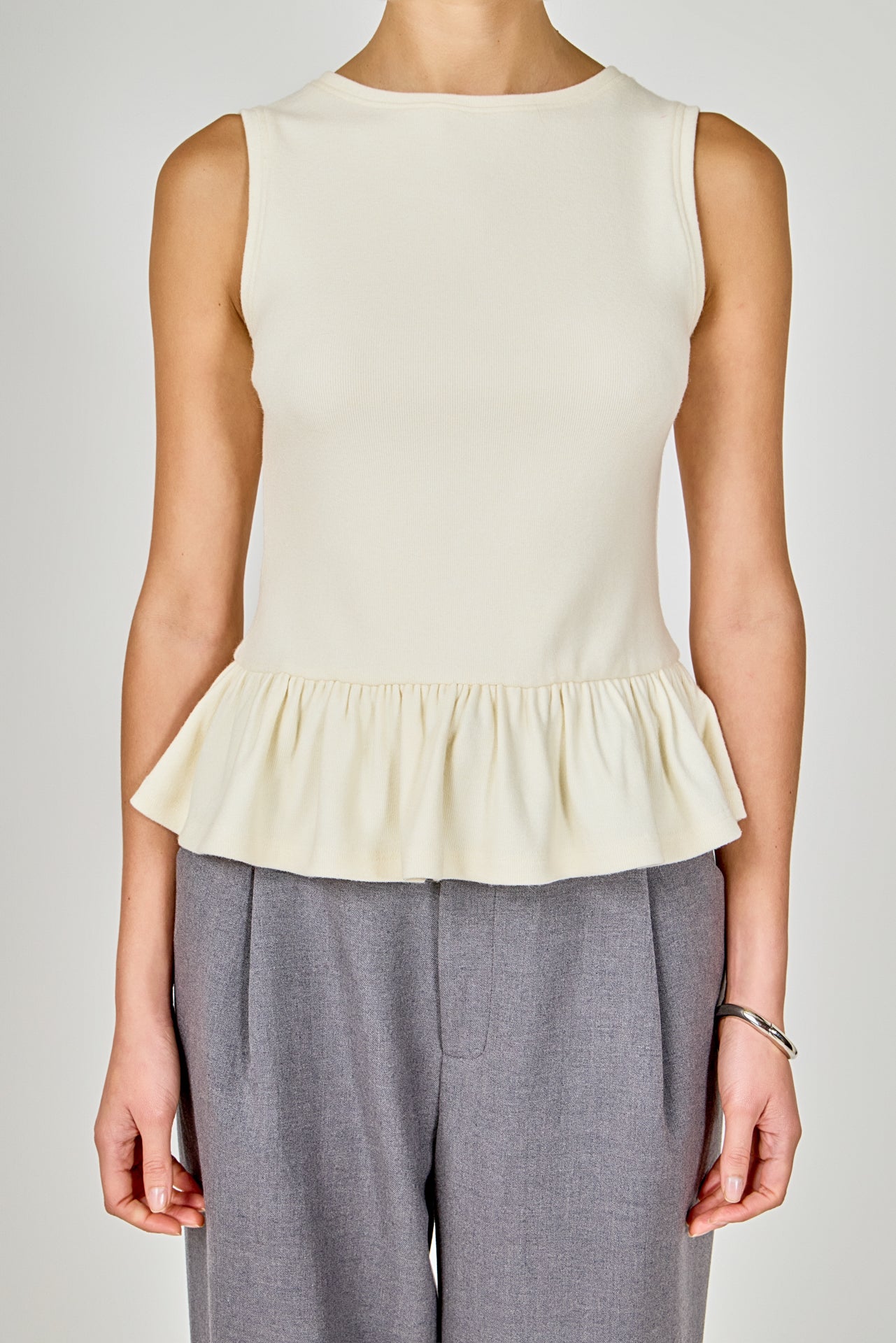 ENDLESS ROSE - Peplum Knit Top - TOPS available at Objectrare