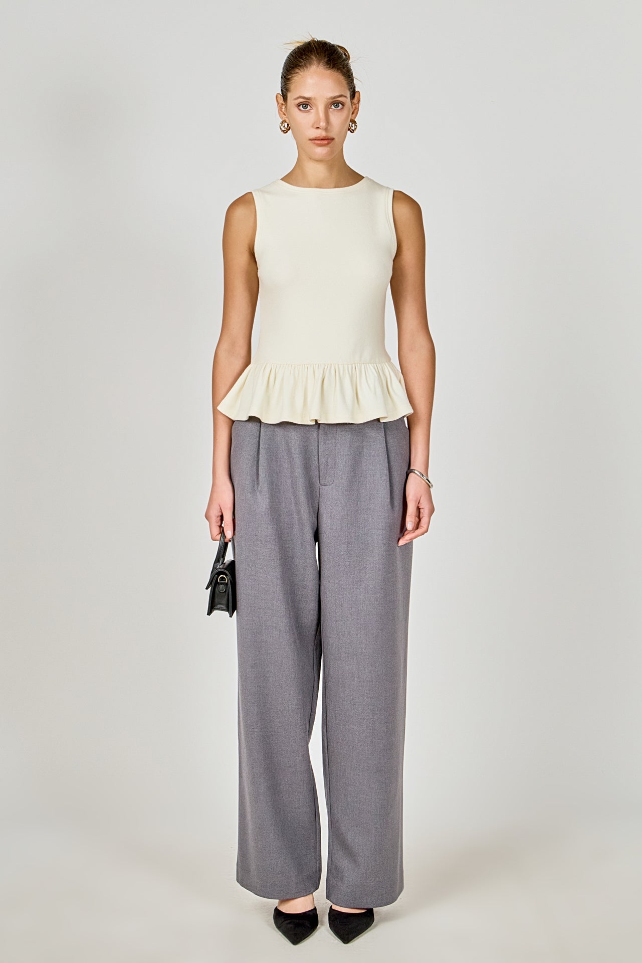 ENDLESS ROSE - Peplum Knit Top - TOPS available at Objectrare