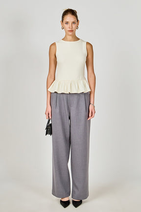 ENDLESS ROSE - Peplum Knit Top - TOPS available at Objectrare