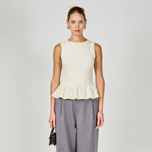 ENDLESS ROSE - Peplum Knit Top - TOPS available at Objectrare