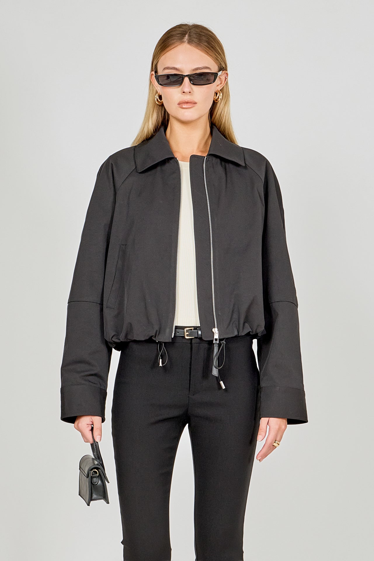 ENDLESS ROSE - Kaia Zip Up Collared Jacket - JACKETS available at Objectrare