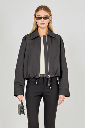 ENDLESS ROSE - Kaia Zip Up Collared Jacket - JACKETS available at Objectrare