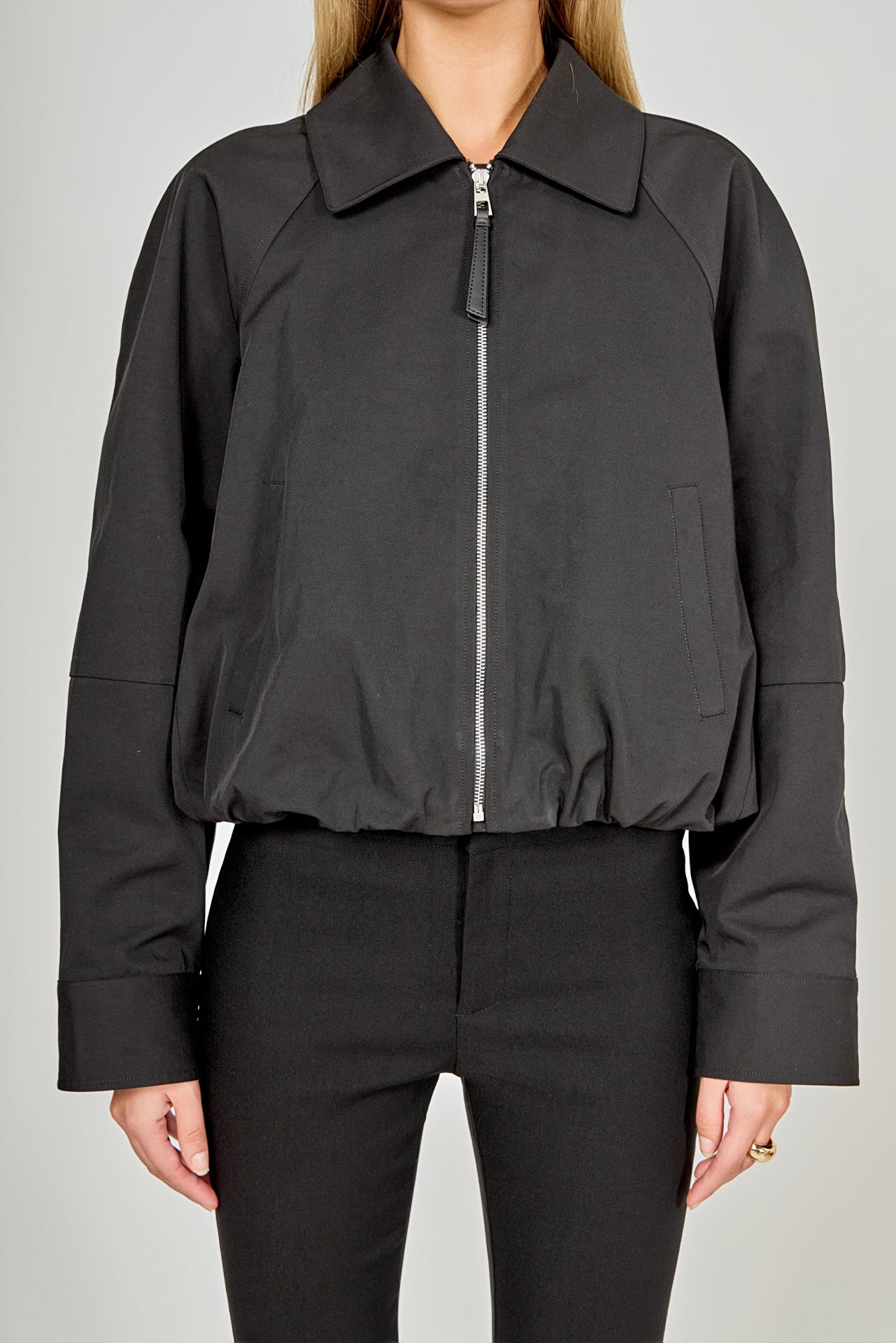 ENDLESS ROSE - Kaia Zip Up Collared Jacket - JACKETS available at Objectrare