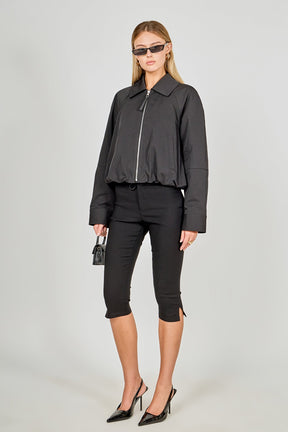 ENDLESS ROSE - Kaia Zip Up Collared Jacket - JACKETS available at Objectrare