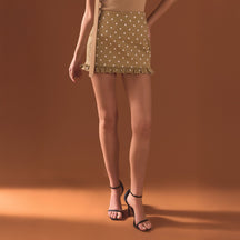 ENDLESS ROSE - Polka Dot Mini Ruffle Skirt - SKIRTS available at Objectrare