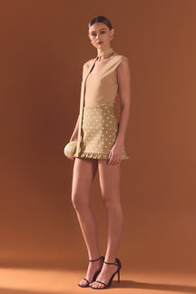 ENDLESS ROSE - Polka Dot Mini Ruffle Skirt - SKIRTS available at Objectrare