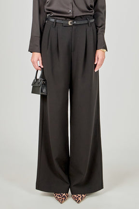 Pleated Wide Trousers